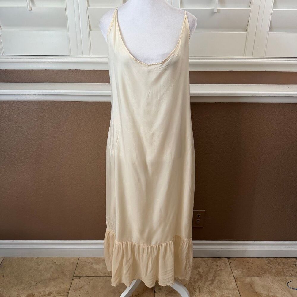 Vintage The White House Slip Dress Cream Nightgown Bridal Lingerie Coquette Sz L